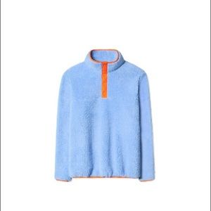Tory Sport Sherpa Fleece Snap Pullover